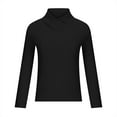 thumbnail image 4 of Womens Trendy Clothing Women's Premium Business Casual Bottoming Shirts Stylish Cross Turtleneck Tight Underscrub Slim Fit Long Sleeve Shirt, 4 of 6