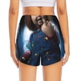 thumbnail image 2 of Lsque Chucky Printed Women's Running Shorts with Liner Pockets,Elastic Quick Dry Workout Athletic Gym Yoga Shorts,Womens High Waist Shorts-Large, 2 of 9