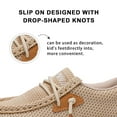 thumbnail image 4 of Apakowa Kids Boys Girls Slip-On Casual Loafers Walking Shoes Comfortable & Lightweight (Color : Beige, Size : 7 Toddler), 4 of 8