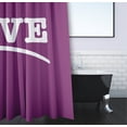 thumbnail image 3 of Simply Daisy 70" W x 73" H Love Soccer, Word Print Polyester Shower Curtain, Purple, 3 of 3