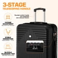thumbnail image 2 of COBIZI 5 Piece Luggage Sets with Wheels, Hardshell 5 Pc Suitcases with TSA Lock Hardside & Lightweight 5-Piece Hardshell Luggage Sets for Travel 20in 24in 28in(Dark Black), 2 of 9
