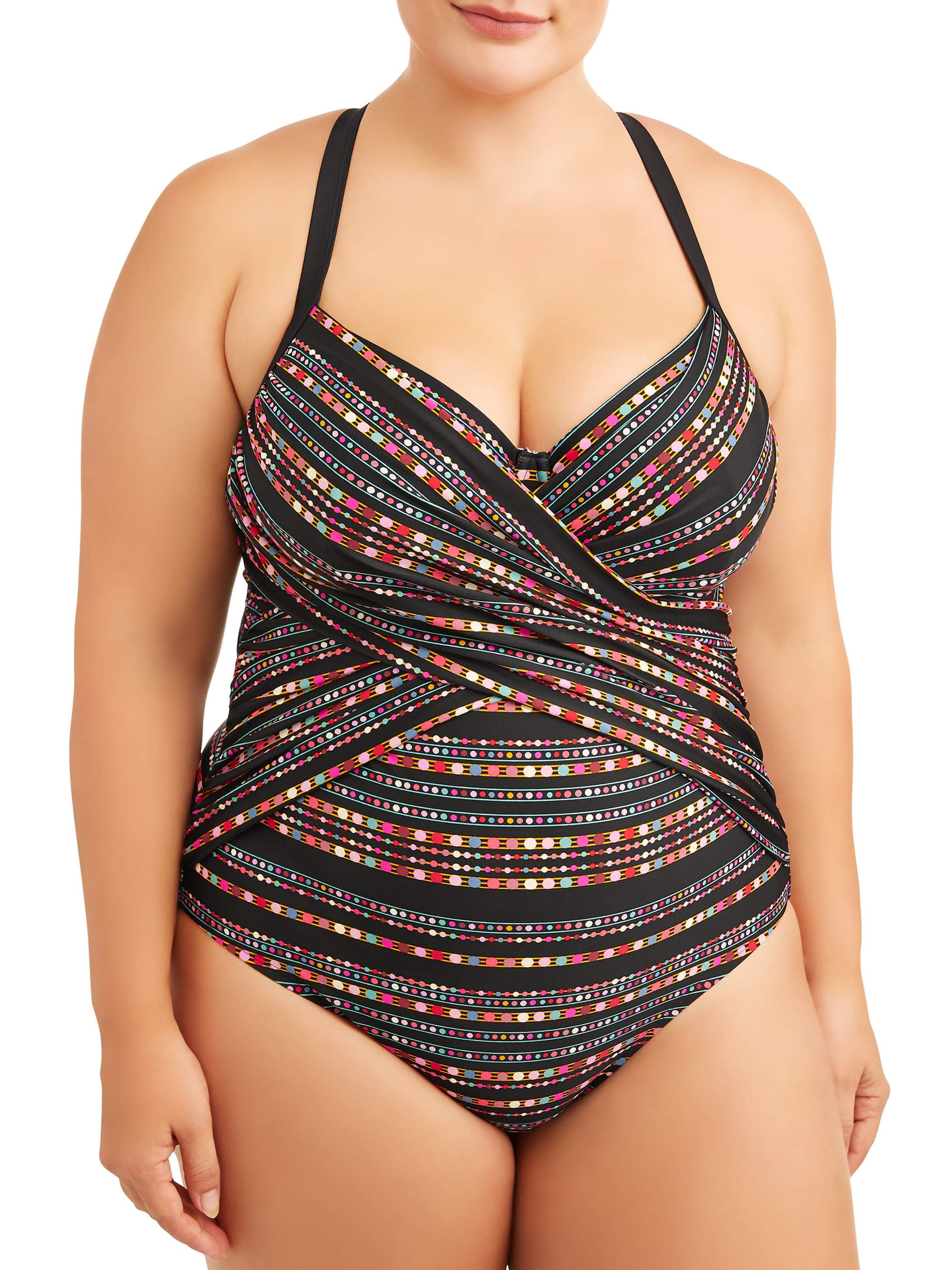 plus size one piece swimsuits walmart