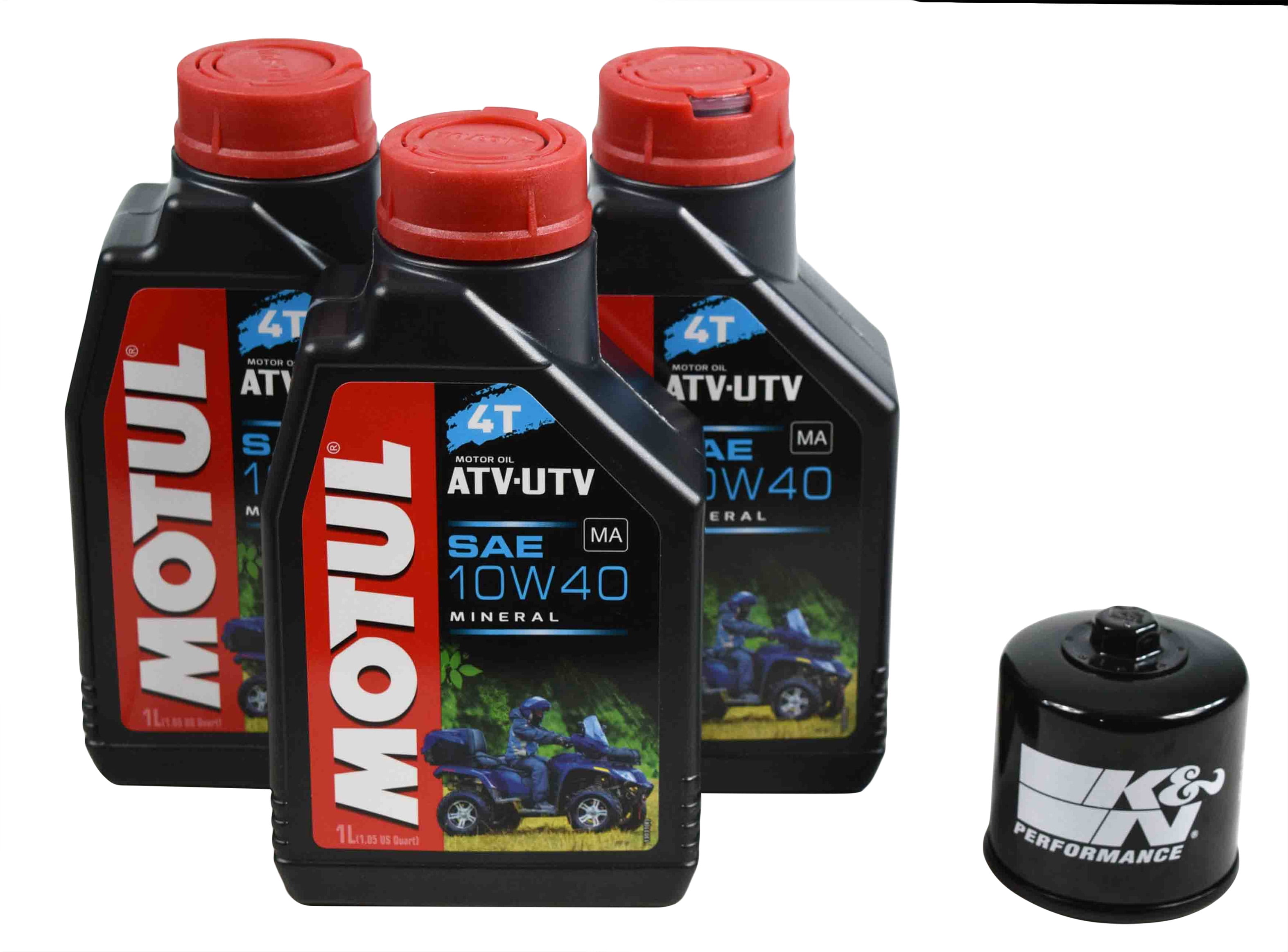Suzuki Eiger 400 Mineral Engine Oil Change Kit Motul 10W40 3 Liters K