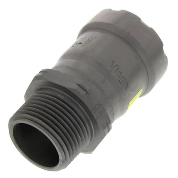 Viega QVG-25111 1 in. Steel Adapter MegaPressG, P X MPT Pipe Fitting, Black