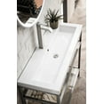 thumbnail image 6 of James Martin Furniture  39.5 in. Boston Stainless Steel Sink Console with White Glossy Resin Countertop, Matte Black, 6 of 7