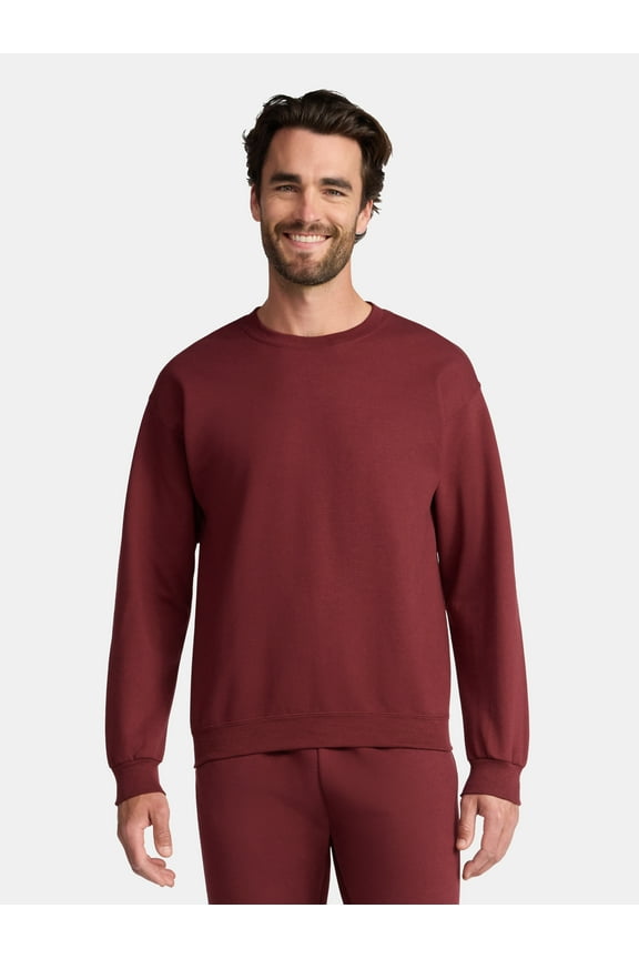 Men's and Big & Tall Men's Fleece Crewneck Sweatshirt, Sizes XS-5XLT