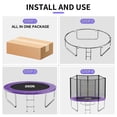 thumbnail image 5 of SKOK 8FT Trampoline with Ladder, 400LBS Capacity, Waterproof, Heavy Duty, Purple, Outdoor/Indoor, 5 of 8