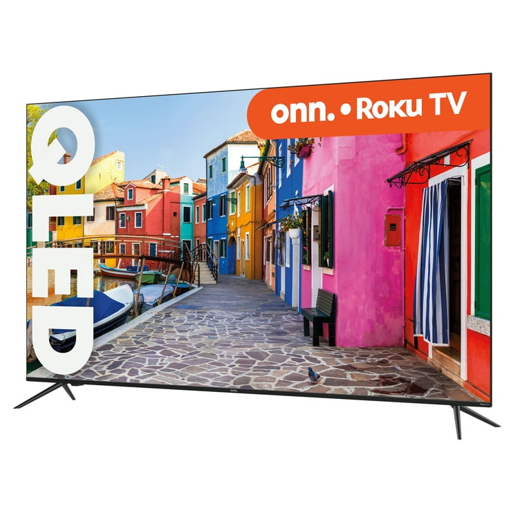 onn. 65” QLED 4K UHD (2160p) Roku Smart TV with Dolby Atmos, Dolby Vision,  Local Dimming, 120hz Effective Refresh Rate, and HDR (100071705) 