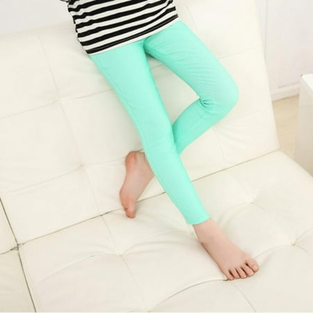 

BULLPIANO Kids Girls Skinny Classic Leggings Pants Solid Color Slim fit Long Ankle Pencil Pants Jeggings 3-9 Years