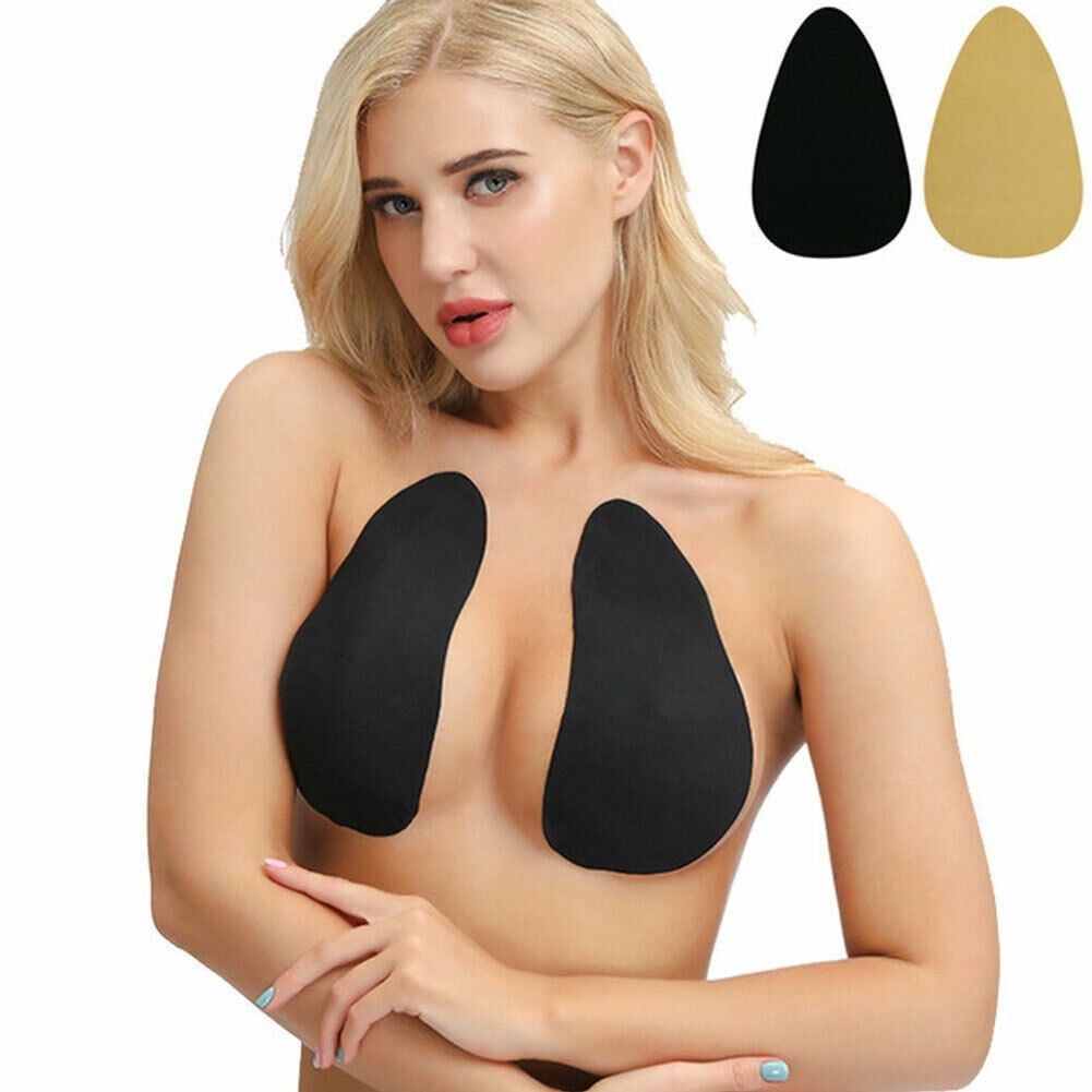black stick on bra cups