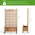 thumbnail image 3 of Costway 50in Wood Planter Box  w/Trellis Mobile Raised Bed for Climbing Plant, 3 of 11