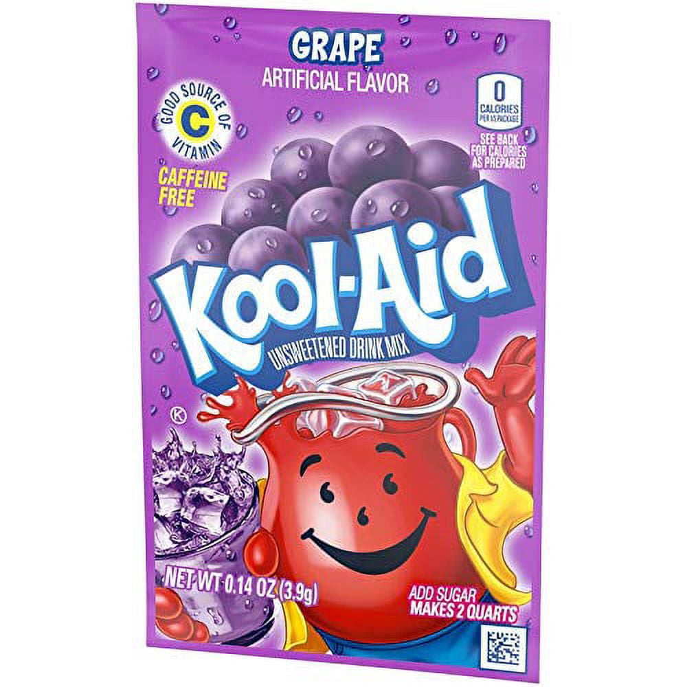 Grape Unsweetened Soft Drink Mix, 0.14 Ounce (Pack of 50)