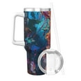 thumbnail image 2 of KLL Colorful Jellyfish Abstract Print 40oz Stainless Steel Insulated Car Cup Coffee Mug with Spillproof Lid - Keep Your Drink Hot or Cold on the Go, 2 of 8