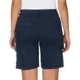 thumbnail image 4 of Well Worn Women's Cargo Bermuda High Rise Short, Navy, 6, 4 of 4