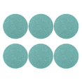 Noikeo Teal Green Glitter Print 6 Pcs Drink Coasters, Leather Absorbent