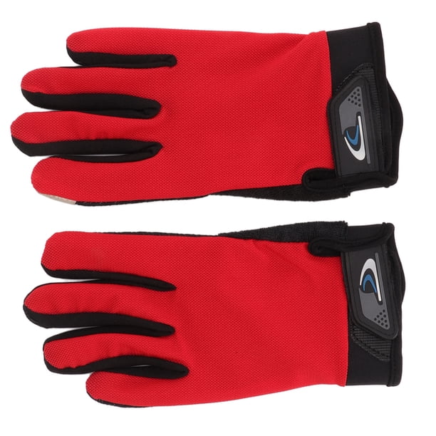 Guantes, 1 Par Guantes De Equitación Protección Solar Rojo Para Pesca ANGGREK Otros