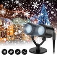 thumbnail image 1 of Luces de proyector Afzdby Double Head Snowflake a prueba de agua, 1 of 7