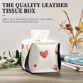 thumbnail image 4 of Cute Dog and Love Tissue Box Cover Leather Square Rectangle Tissue Box Holder for Bathroom Living Room Desk Office Decor, 4 of 7