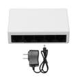 thumbnail image 1 of Conmutador de red Ethernet de 5 puertos Plug and Play, conmutador de red Ethernet rápido y silencioso, enchufe estadounidense de 100-240V 100M, 1 of 8