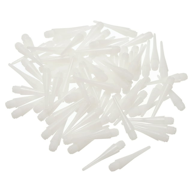 Unique Bargains Plastic Dart Tips, 150 Pack 2BA Thread Soft Dart Tips, White
