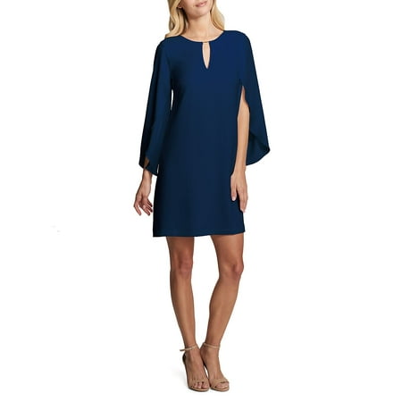 Badgley Mischka Cocktail Dress - Split-Sleeve Shift Dress