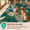 thumbnail image 4 of Design&I 5'x7' Washable Area Rug Flatweave & Daily Traffic Ready Dinosaur Deep Forest Botanical Abstract Oversized Decorations for Guest Room, Lounge, Apartment, 4 of 7