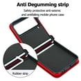 thumbnail image 5 of Allytechgroup Galaxy Z Flip 4 Wallet Case with Cards Holder, with Shoulder Strap Premium PU Leather Protective Shockproof Hand Wrist Phone Case Cover for Samsung Galaxy Z Flip 4, Red, 5 of 6