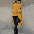 thumbnail image 5 of Yellow Hoodies for Women Loose Hoodie Long Hooded Tops Ladies Sweatshirt Sweater Asymmetric Blouse Fall Tops for Women 2025, 5 of 5