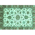 thumbnail image 1 of Ahgly Company Indoor Rectangle Abstract Turquoise Blue Modern Area Rugs, 7' x 9', 1 of 4