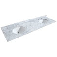 thumbnail image 4 of Wyndham Collection Deborah 80" Cabinet Wood Double Bathroom Vanity in White/Gold, 4 of 6
