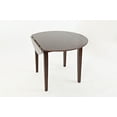 thumbnail image 2 of Benzara Contemporary Style Round Wooden Drop Leaf Table-Color:Brown, 2 of 3