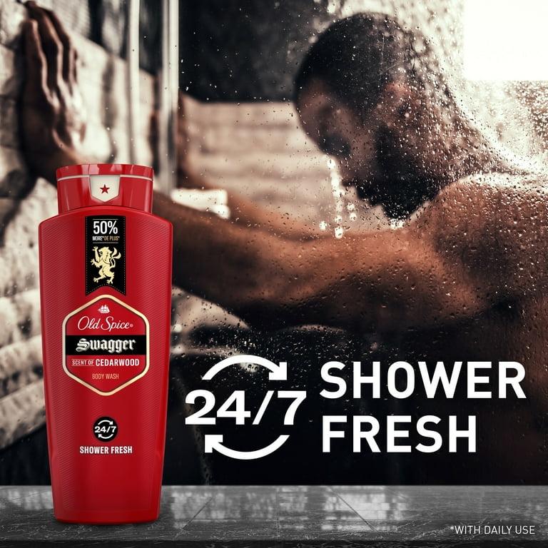 Old Spice Men's Body Wash, Swagger Cedarwood Scent, 24 fl oz Old Spice Men's Body Wash, Swagger Cedarwood Scent, 24 fl oz