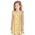 thumbnail image 1 of Balery yellow rubber ducks Camisón de princesa para niñas, pijama de algodón con mangas abullonadas, suave y bonito.-X-Large, 1 of 6
