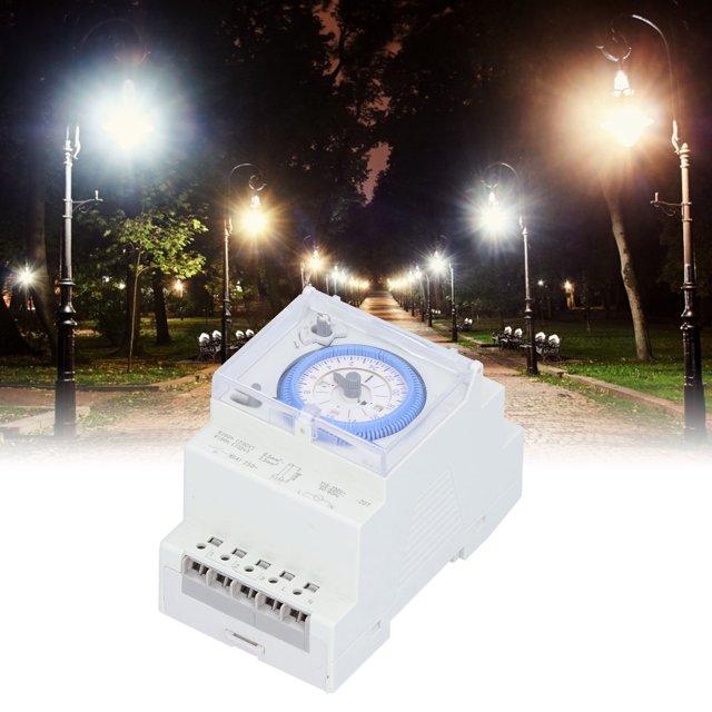 Mechanical Time Switch, ABS 15 Minutes Electrical Heavy Duty Time Switch Intervals Mechanical Timer For Street Lights For Stair Lights