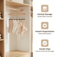 thumbnail image 5 of Unique Bargains 2Pcs Wood Minimalist Hangers With 10 Clips Natural, 5 of 6