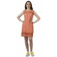 thumbnail image 1 of Moomaya Coton Solide Dos Fendue Tenue Sans Manches Col Rond Robe de Travail, 1 of 5