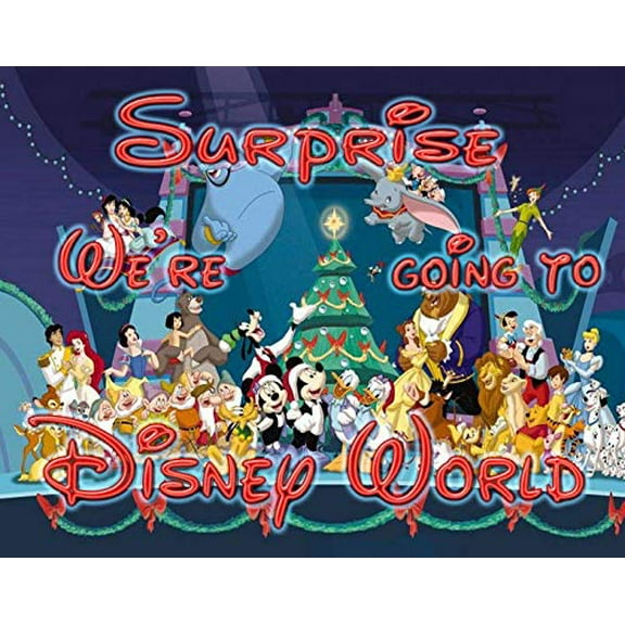 We're Going to Mickey World for Christmas 30 Piece Card with Gold Gift Tin