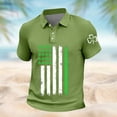 thumbnail image 5 of Ceisia Men's St. Patrick's Day Polo Shirt Collection | Shamrock American Flag Print | Casual Short Sleeve Collared Tops Gift, 5 of 5