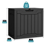 Uforic 31 Gallon Outdoor Deck Boxes Set of 2, Lockable Weather-Resistant Storage Bins for Patio Cushions & Garden Tools, Black