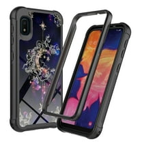 Samsung Galaxy A10E Case, Rosebono Hybrid IMD Design Graphic Anti-Scratch Fashion Cute Colorful Silicone Skin Cover Armor Case for Samsung Galaxy A10E (Wiccan Moon)