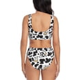 thumbnail image 3 of Honeii Cow Print Women’s Bikini Set,Two Piece Swimsuit Bathing Suits,Stylish High Elasticity Swimwear for Beach and Pool, 3 of 7