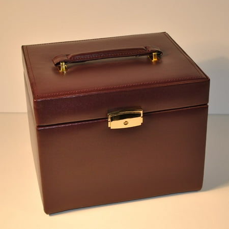 Budd Leather Ladies Classic Jewelry Box Travel Case