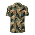 thumbnail image 3 of Xecao Camouflage Rabbit for Mens' Casual Short Sleeve Button-Down Polo Shirts for a Classic Golf Look, 3 of 9
