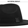 thumbnail image 2 of Sombrero ranchero retro LIUYMXG fieltro negro, 2 of 4