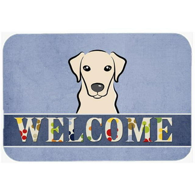 Carolines Treasures BB1408CMT Yellow Labrador Welcome Kitchen & Bath Mat, 20 x 30