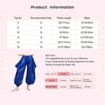 thumbnail image 5 of Linjinx Girls Belly Dance Halloween Pants for Stage Performances Theme Parties Blue 6, 5 of 5