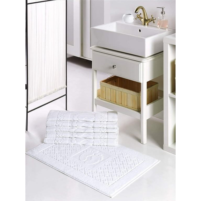 Talvania Bath Mat Floor Towel for Bathroom – 23” x 32” Banded Rug - 100%  Ring Sp