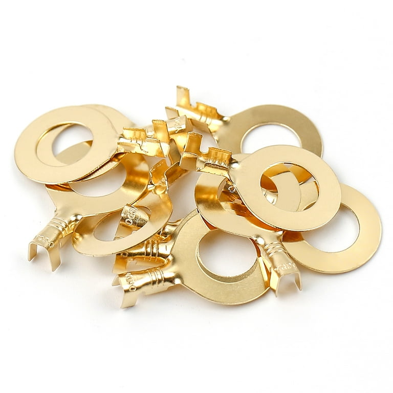 Insulated Yellow Ring Terminal Crimp Connectors - Electrical Wire Terminals