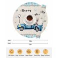 thumbnail image 6 of 15 Inch Round Placemats Set of 6, Happy Easter Non Slip Heat Insulation PP Table Mats, Spring Truck Bunny Butterfly Blue Plaid Washable Place Mats for Kitchen Dining Party Table Decor, 6 of 7
