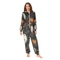 thumbnail image 2 of FORMRS Onesies Pajama for Adults Unisex Hoodie Winter Jumpsuit One Piece Sleepwear, Sizes S-2XL, Autumn Ghost Pattern, 2 of 7
